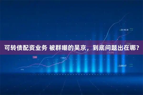 可转债配资业务 被群嘲的吴京，到底问题出在哪？