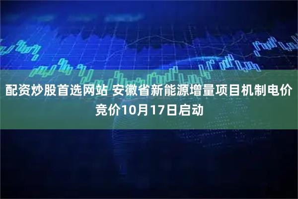 配资炒股首选网站 安徽省新能源增量项目机制电价竞价10月17日启动